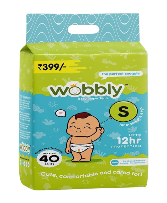Wobbly Baby Diaper Size - Small - 40 PCS
